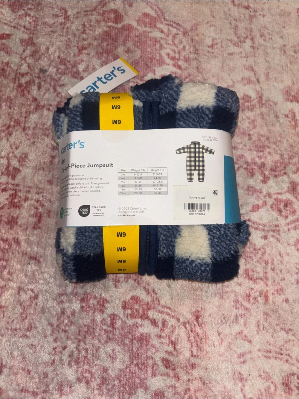 Carter’s plaid jumpsuit